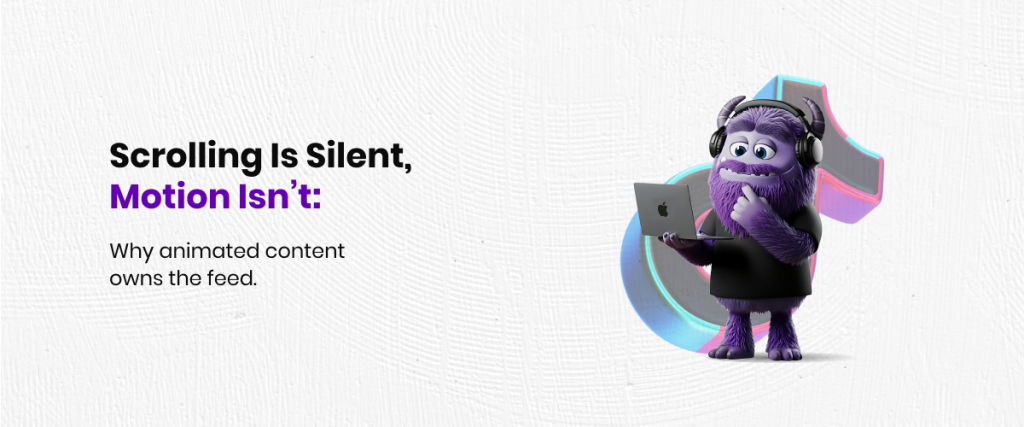 tiktok growthcharter purple monster on with headphones working