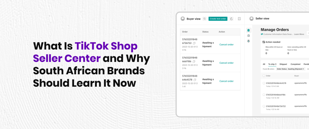 TikTok Seller center South Africa